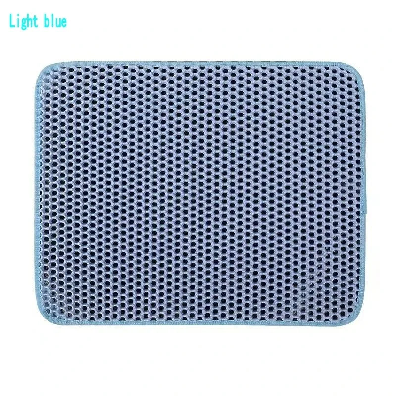 Cat Litter Mat Double Layer Cat Litter Box Waterproof Mat Non-slip Sand Cat Foldable Pad Washable Mat Pet Clean Supplies